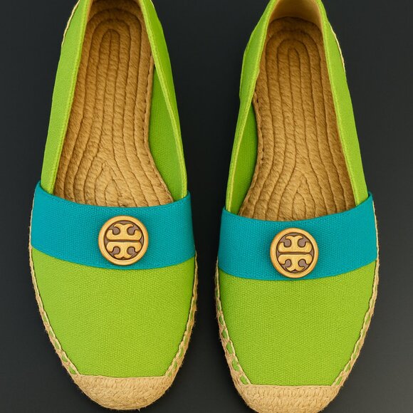 Tory Burch Green & Blue Canvas Espadrilles – Size 6 (EU 36) - Picture 2 of 2